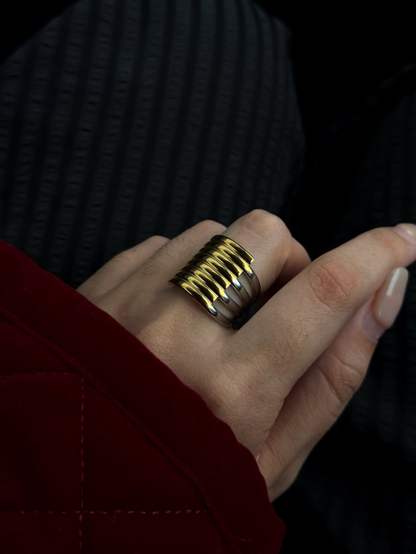 TWO TONE REMOLINO RING