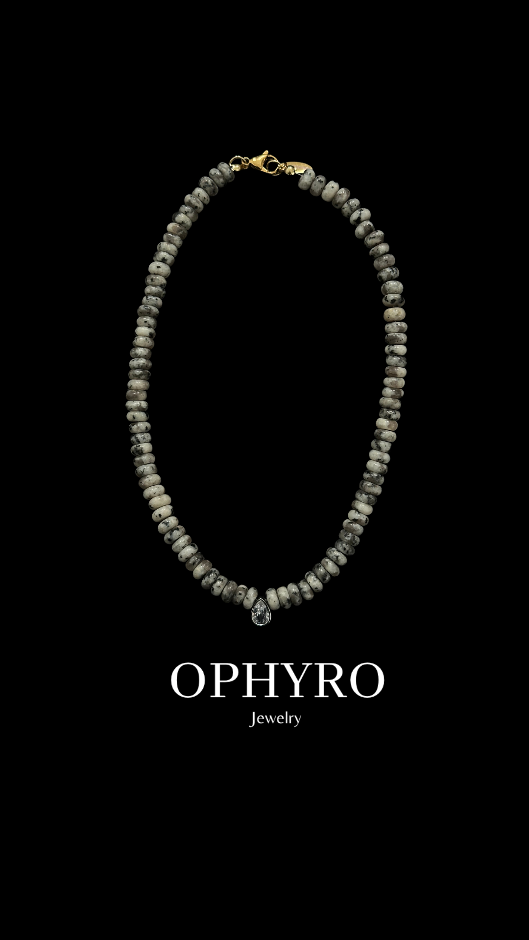 SESAME PEPPER JASPER NECKLACE