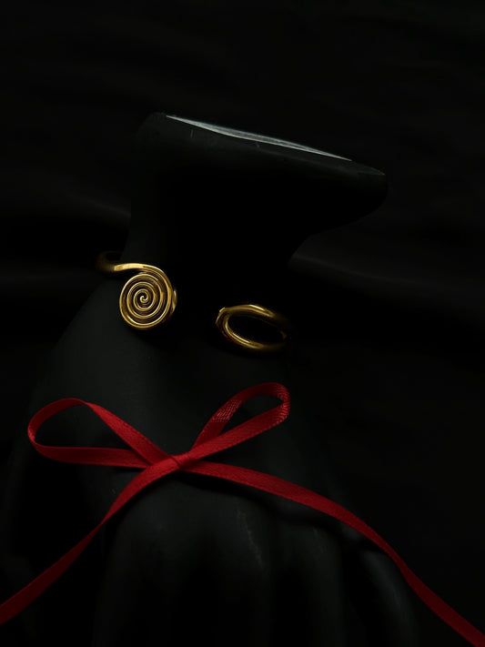 Wavey bangle bracelets