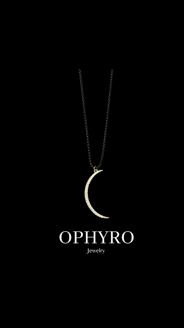 DAVID GOLD MOON NECKLACE
