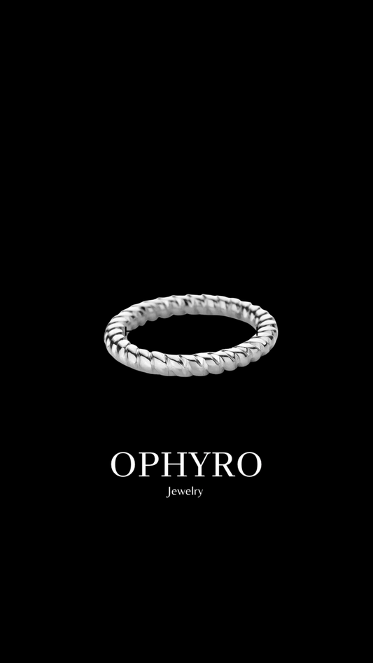 ROPE SOLID SILVER RING
