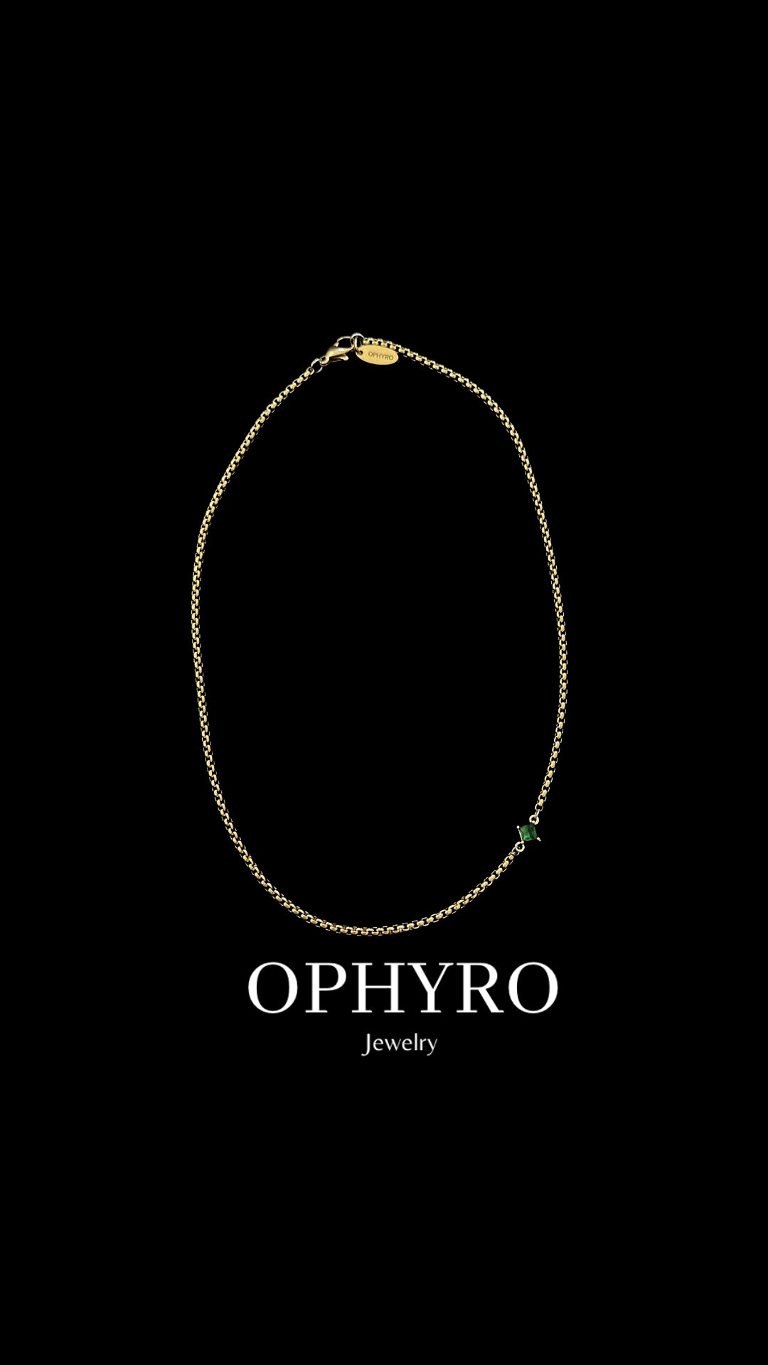 ROCIO GOLD/GREEN  NECKLACE