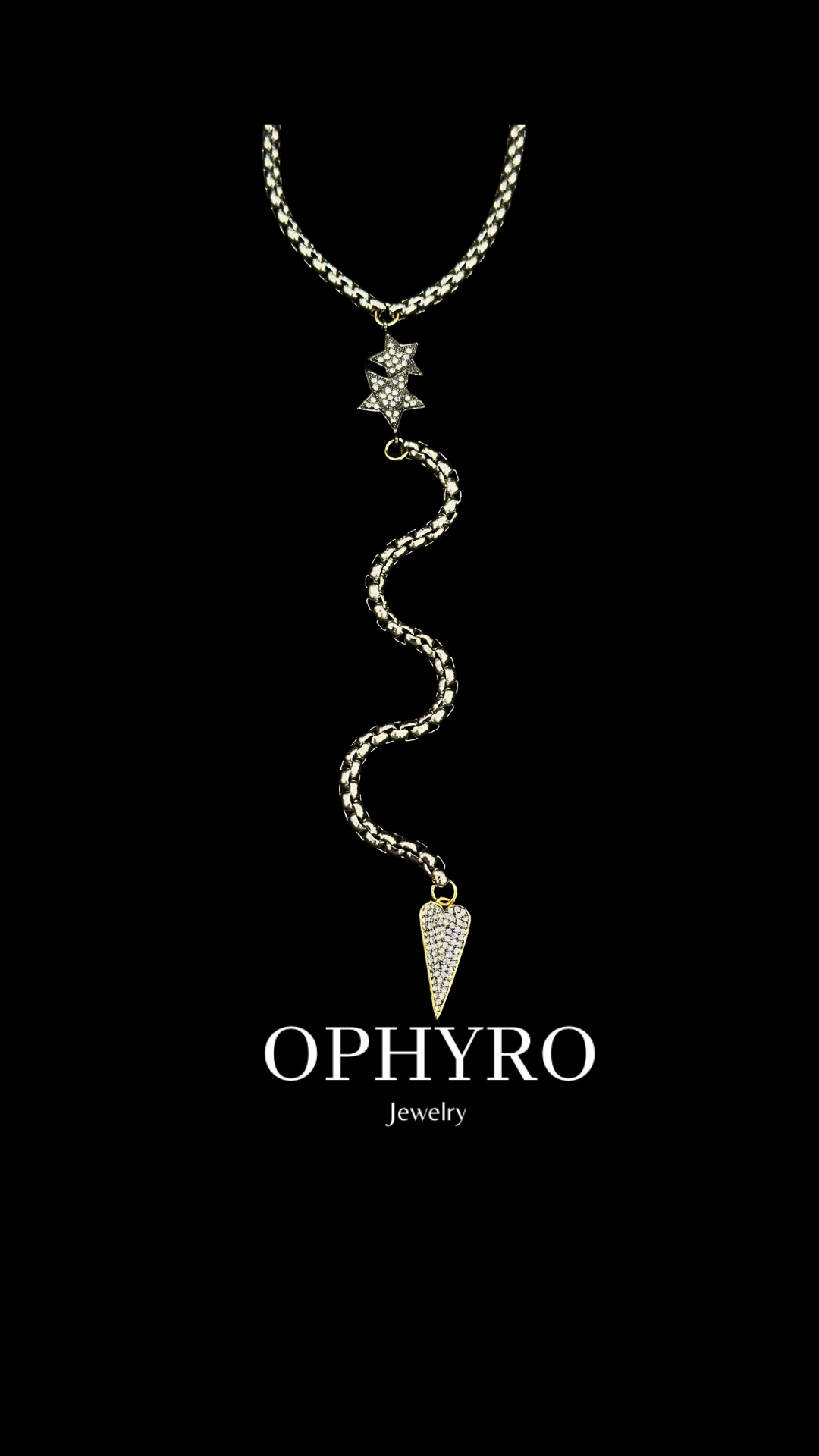 LARIAT BLACK STAR NECKLACE