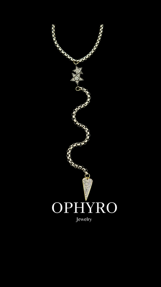 LARIAT BLACK STAR NECKLACE