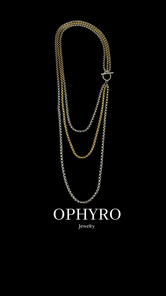 THREE LAYERS SILVER DAVID NECKLACE