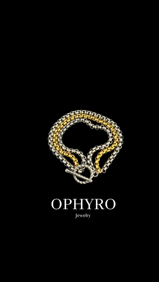 THREE LAYERS SILVER DAVID BRACELET