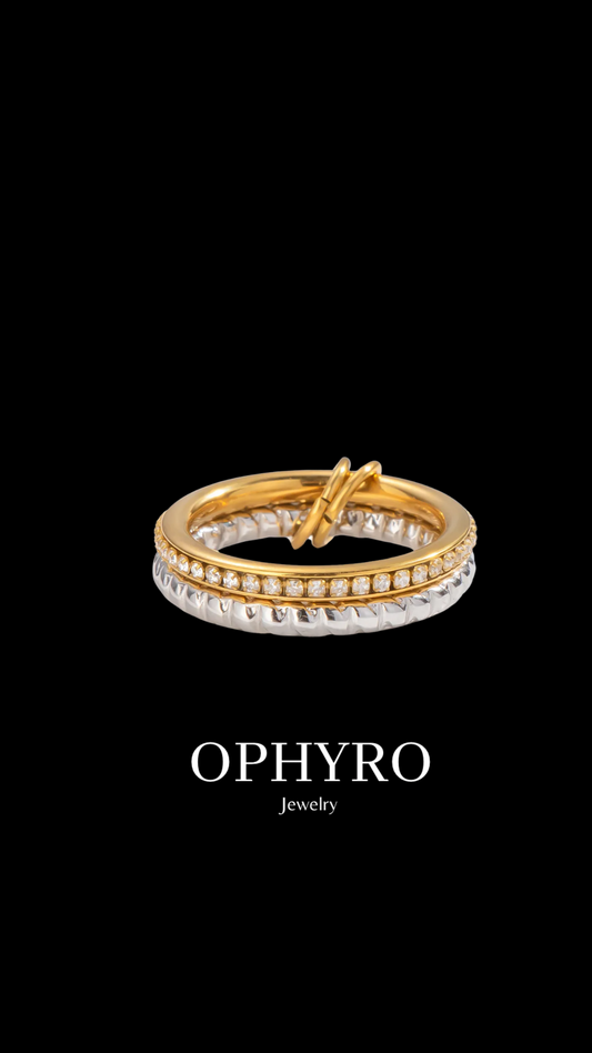 SMALL TWO TONE ROPE RING