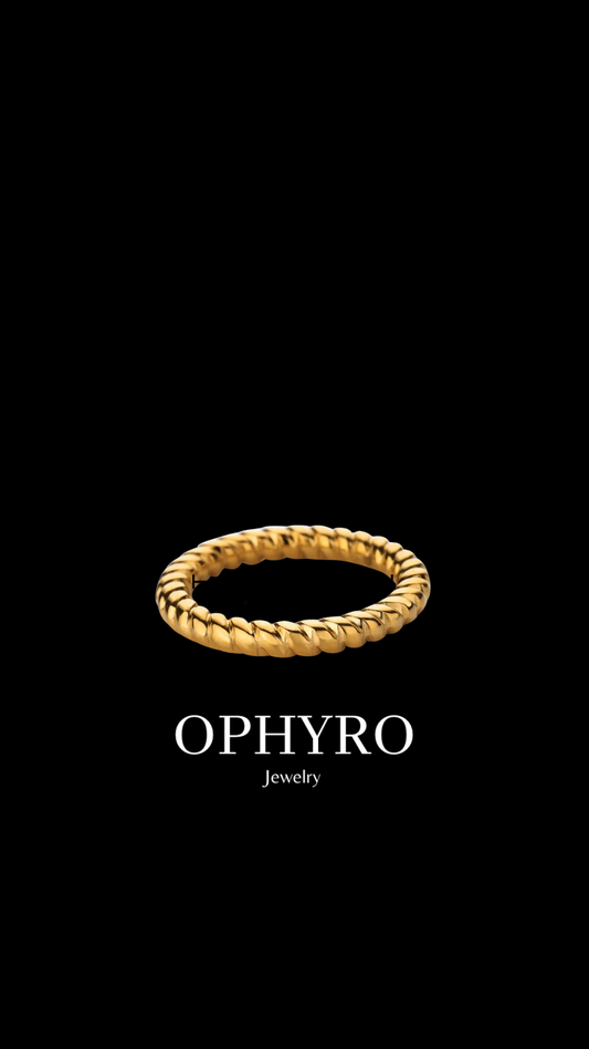 ROPE SOLID GOLD RING