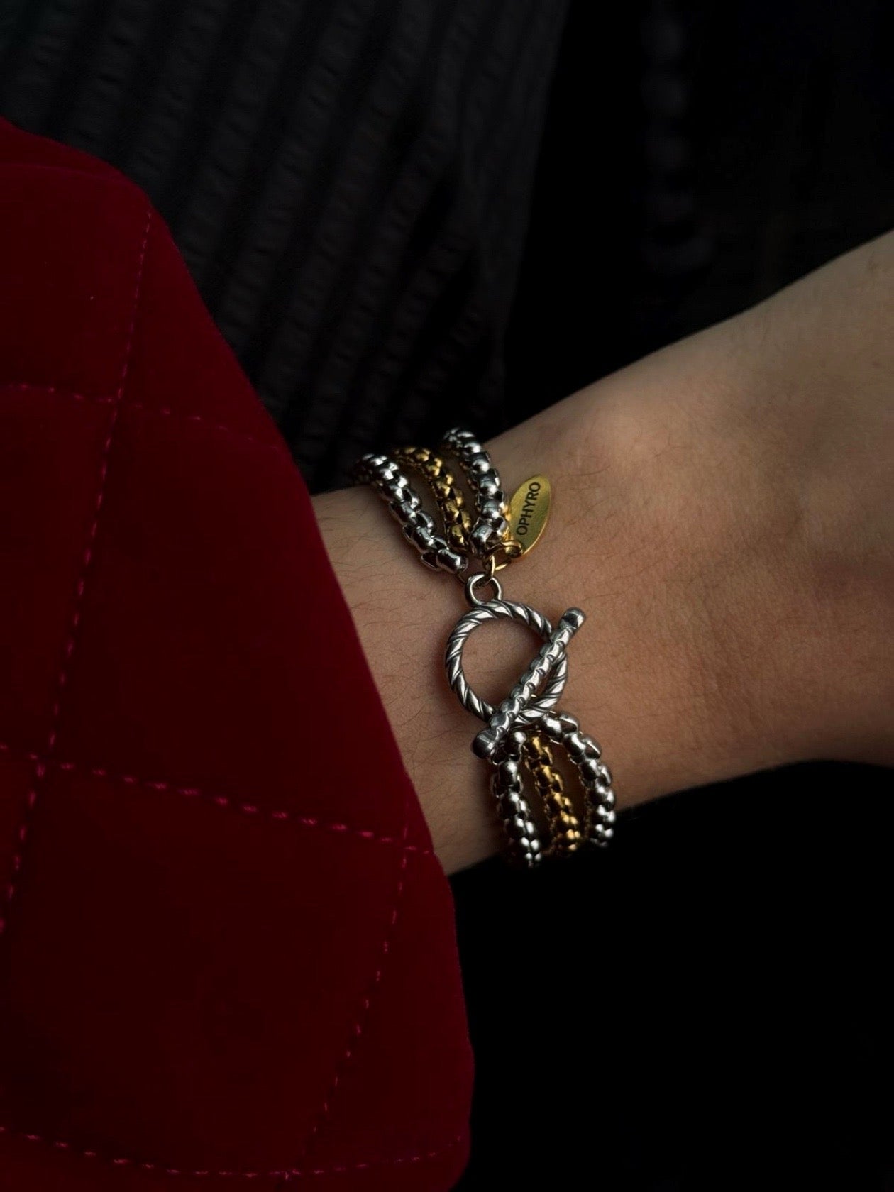 THREE LAYERS SILVER DAVID BRACELET